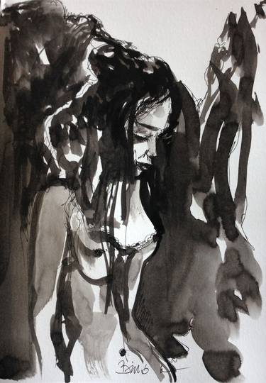 Original Figurative Nude Drawings by Konrad Biro