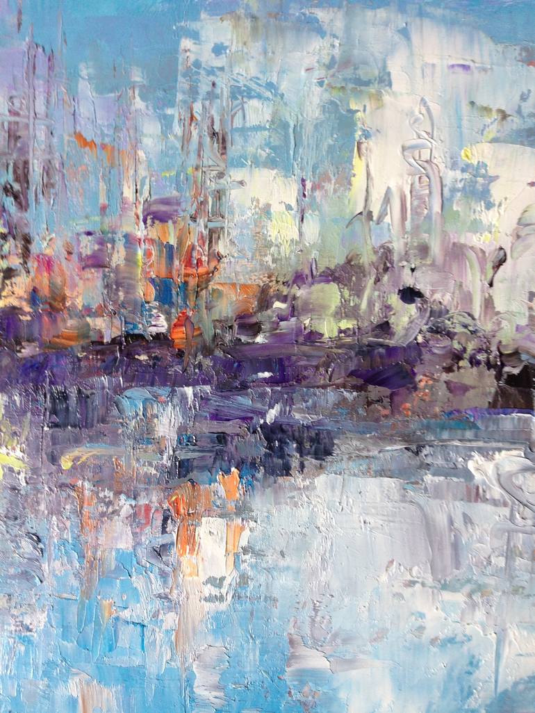 Original Impressionism Abstract Painting by Konrad Biro