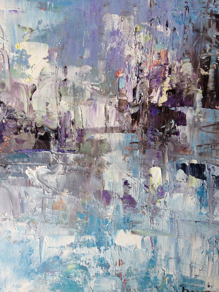 Original Impressionism Abstract Painting by Konrad Biro