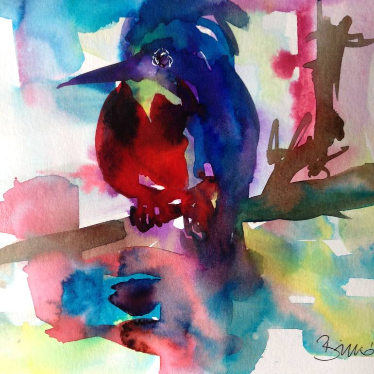 Original Abstract Animal Painting by Konrad Biro
