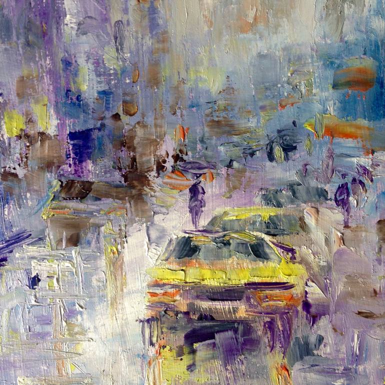 Original Impressionism Cities Painting by Konrad Biro