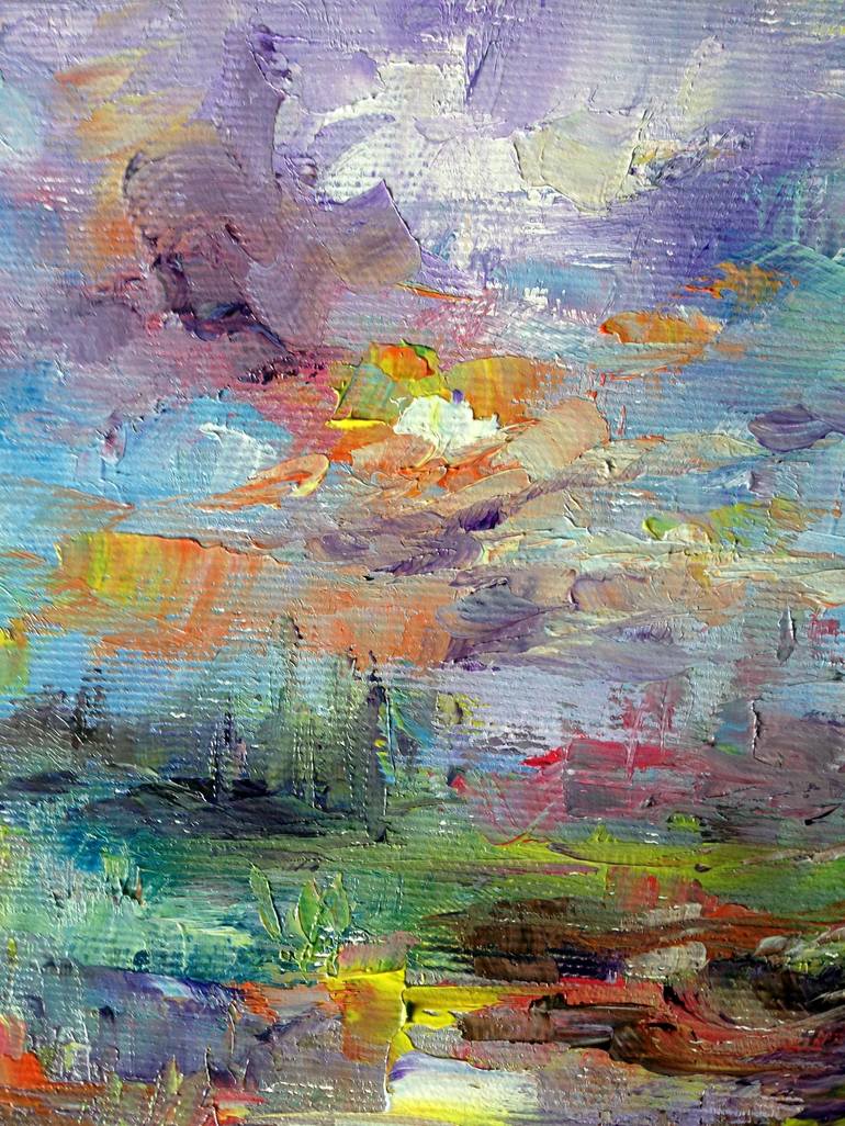 Original Abstract Landscape Painting by Konrad Biro