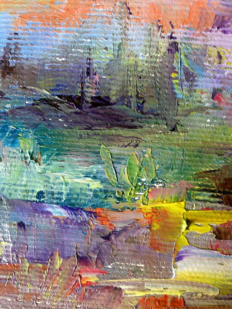 Original Abstract Landscape Painting by Konrad Biro