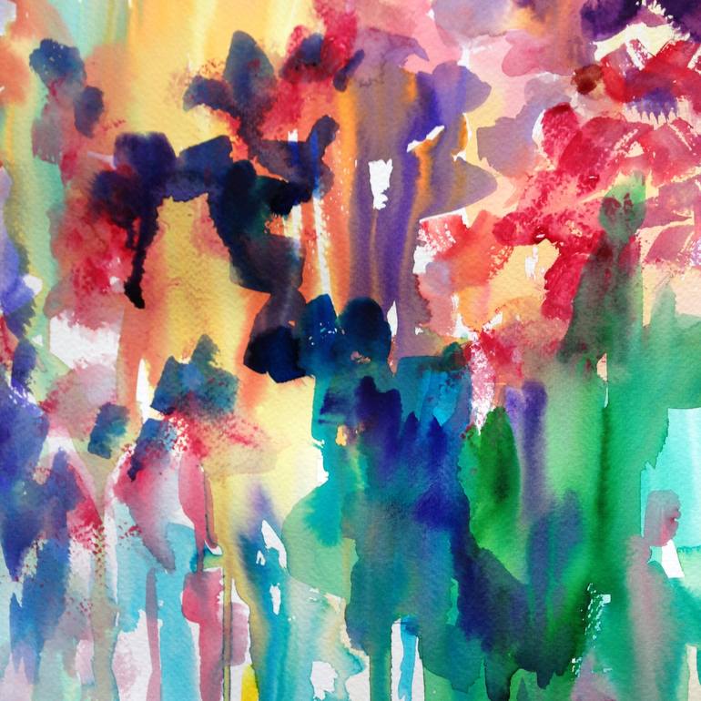 magic flowers Painting by Konrad Biro | Saatchi Art