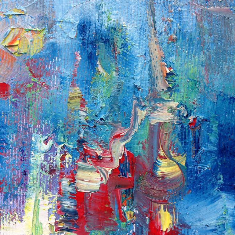 Original Impressionism Abstract Painting by Konrad Biro