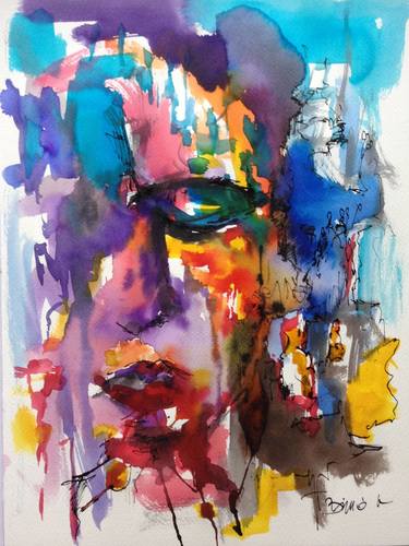 Original Abstract Portrait Paintings by Konrad Biro