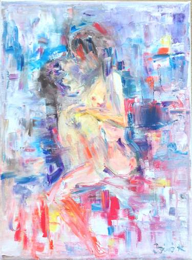 Original Abstract Love Paintings by Konrad Biro