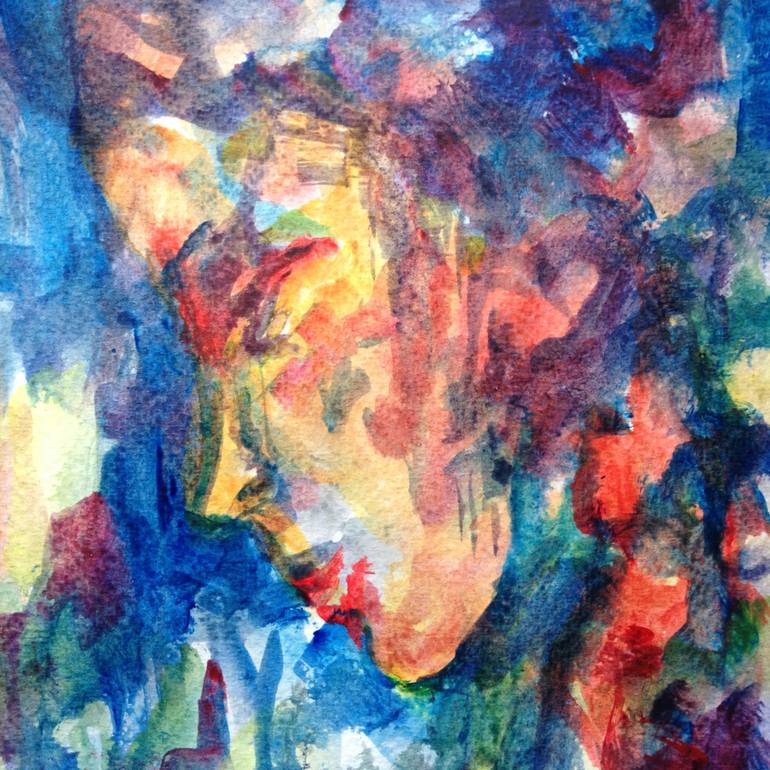 Original Abstract Portrait Painting by Konrad Biro