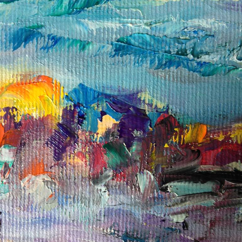 Original Impressionism Abstract Painting by Konrad Biro