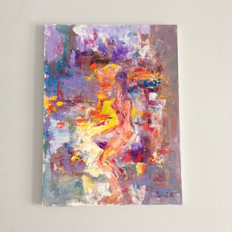 Original Abstract Nude Painting by Konrad Biro