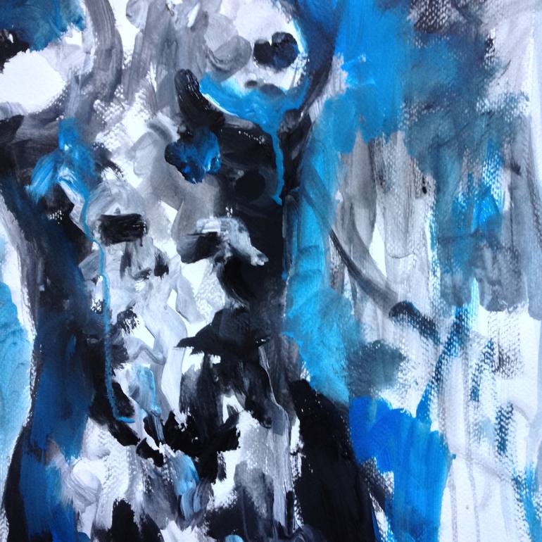 Original Abstract Expressionism Erotic Painting by Konrad Biro