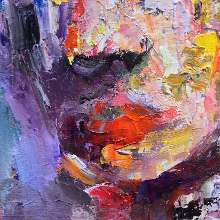 Original Abstract Portrait Painting by Konrad Biro