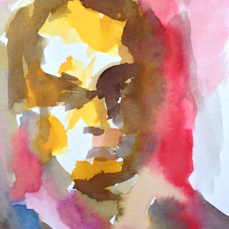 Original Abstract Portrait Painting by Konrad Biro