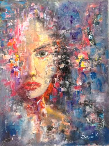 Original Abstract Portrait Paintings by Konrad Biro