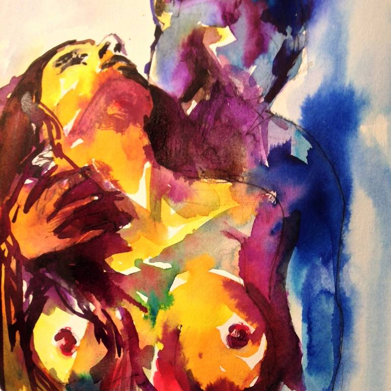 Original Figurative Erotic Painting by Konrad Biro