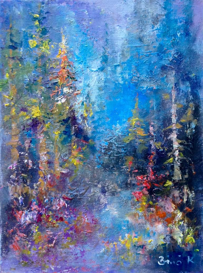 Magic Forest Painting By Konrad Biro Saatchi Art