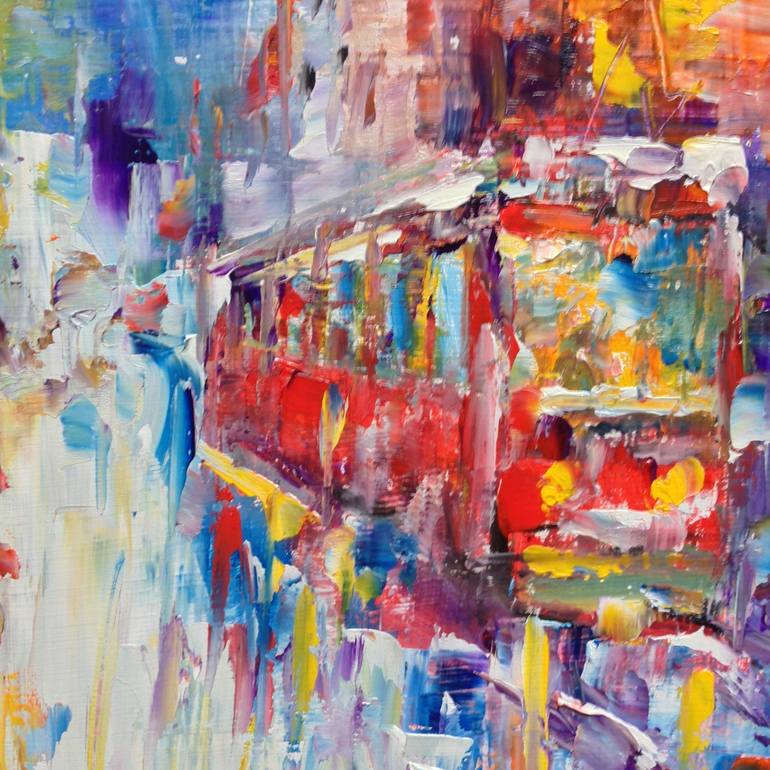 Original Expressionism Cities Painting by Konrad Biro