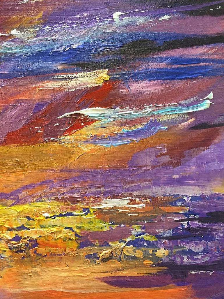 Original Abstract Expressionism Landscape Painting by Konrad Biro