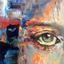 Oil on wood panel
My work is playful and dinamic,vibrant and passionate..I like experiments with reality between abstract and dreams.