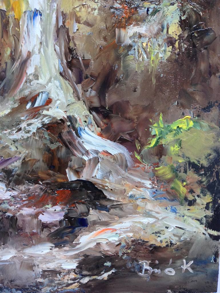 Original Modernism Landscape Painting by Konrad Biro