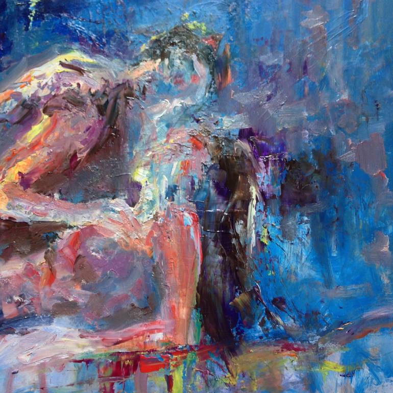 Original Abstract Erotic Painting by Konrad Biro