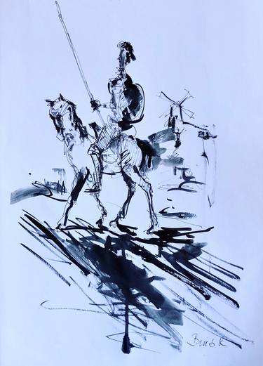 Original Expressionism Culture Drawings by Konrad Biro