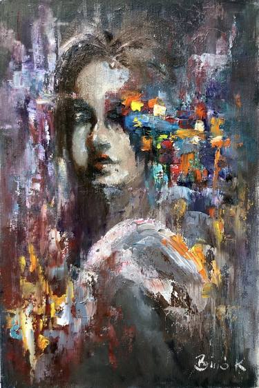 Original Abstract Portrait Paintings by Konrad Biro