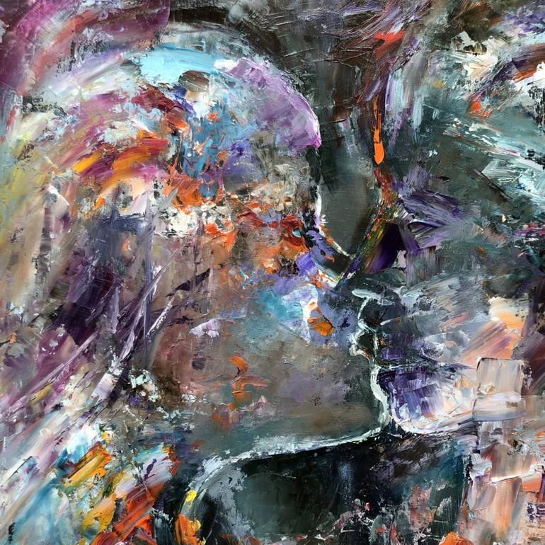 Original Abstract Love Painting by Konrad Biro