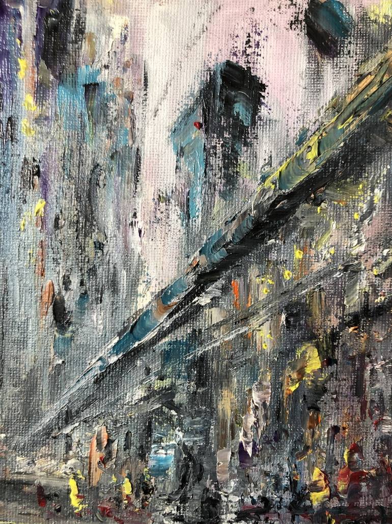 Original Expressionism Architecture Painting by Konrad Biro