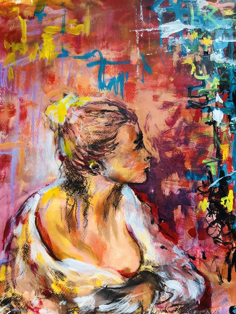 Original Women Painting by Konrad Biro