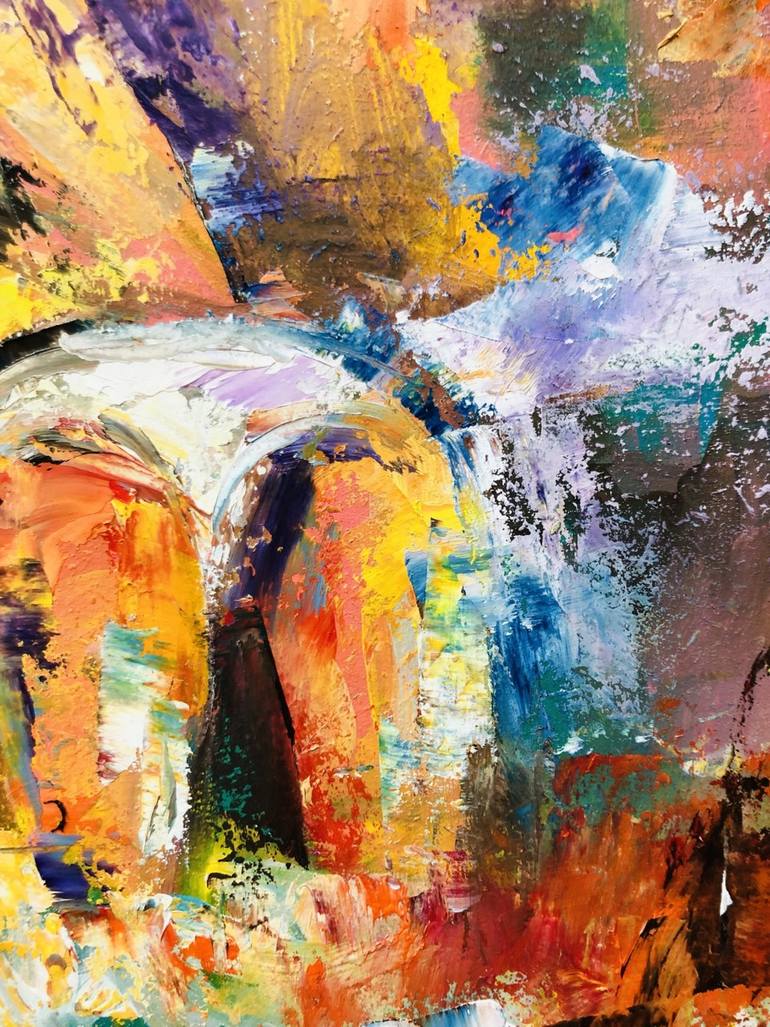 Original Abstract Erotic Painting by Konrad Biro