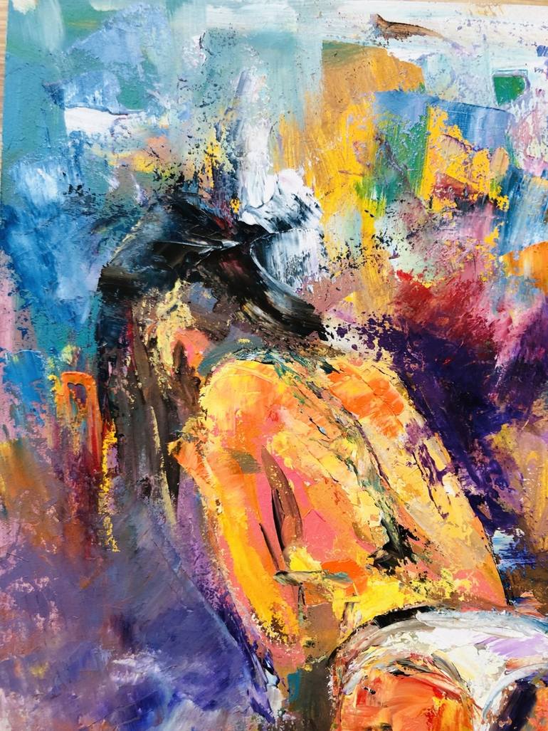 Original Abstract Erotic Painting by Konrad Biro