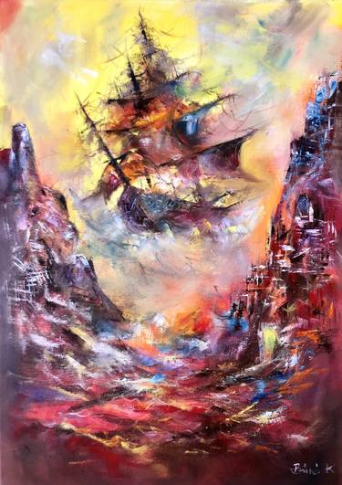 Print of Ship Paintings by Konrad Biro