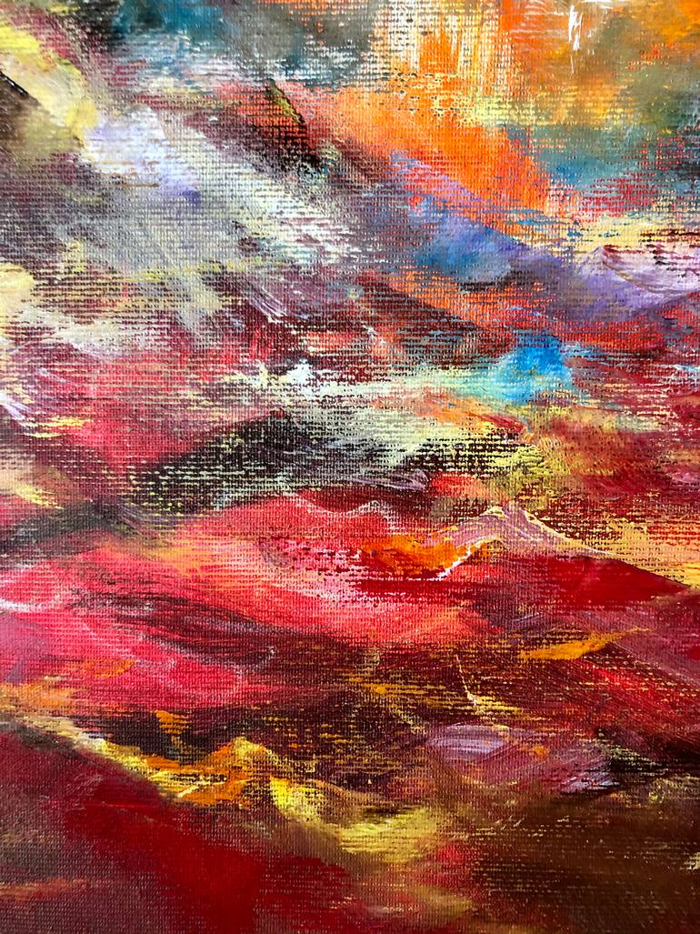 Original Abstract Boat Painting by Konrad Biro