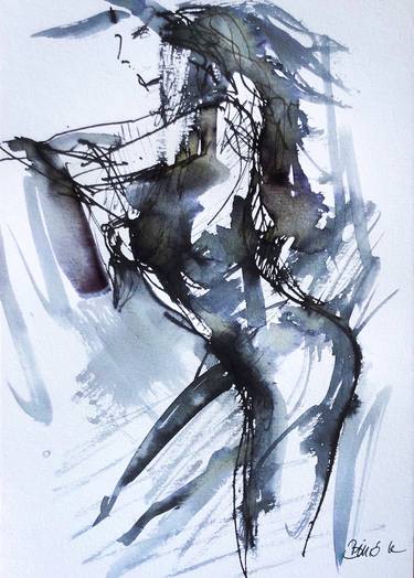 Original Figurative Nude Drawings by Konrad Biro