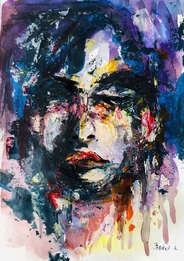 Original Abstract Portrait Paintings by Konrad Biro