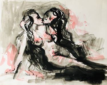 Print of Figurative Erotic Drawings by Konrad Biro