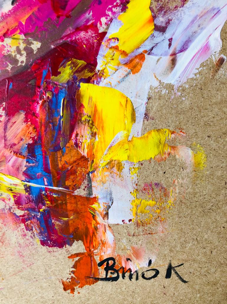 Original Abstract Women Painting by Konrad Biro