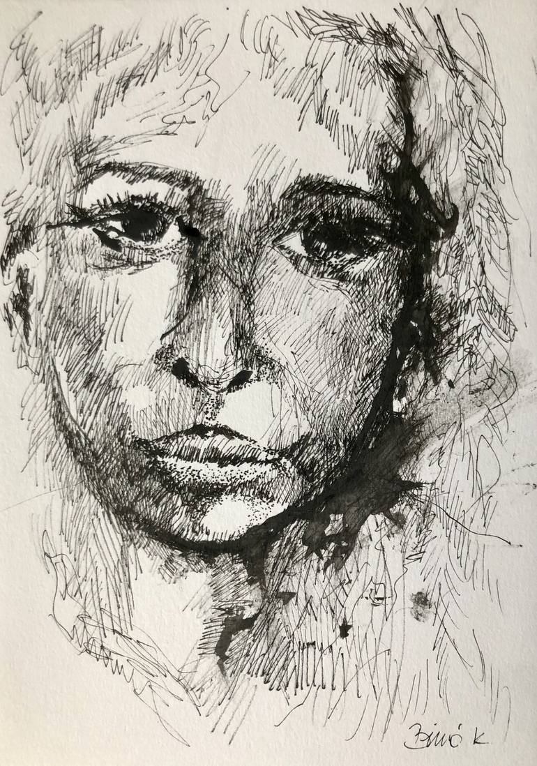 Sad Drawing by Konrad Biro | Saatchi Art