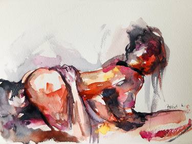 Original Expressionism Erotic Paintings by Konrad Biro