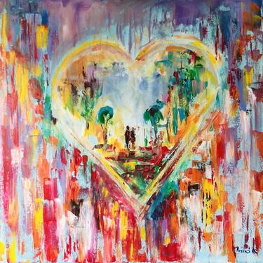 Original Abstract Love Paintings by Konrad Biro