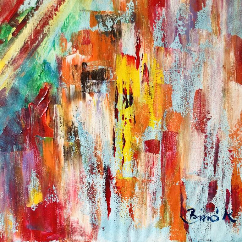 Original Abstract Love Painting by Konrad Biro