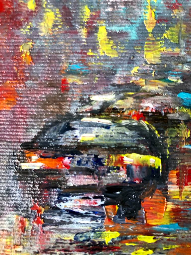 Original Expressionism Cities Painting by Konrad Biro