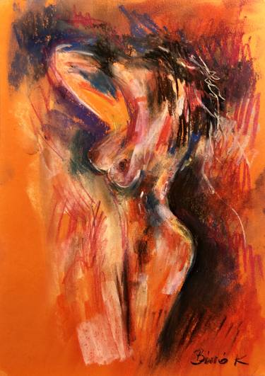 Original Expressionism Nude Paintings by Konrad Biro