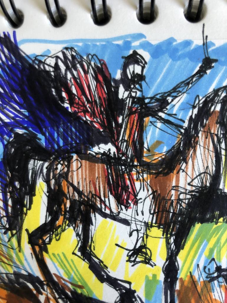 Original Horse Drawing by Konrad Biro