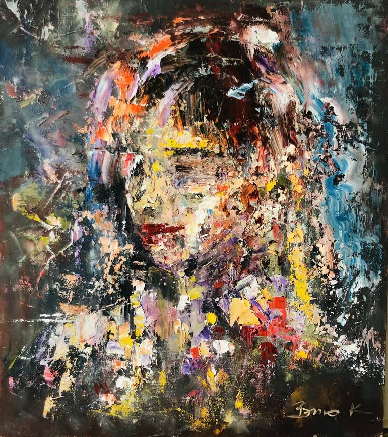 Abstract Face Painting By Konrad Biro Saatchi Art