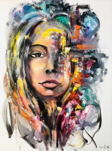 Print of Abstract Portrait Paintings by Konrad Biro