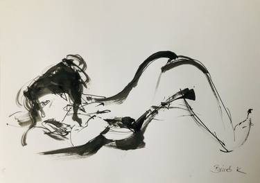 Print of Expressionism Erotic Drawings by Konrad Biro