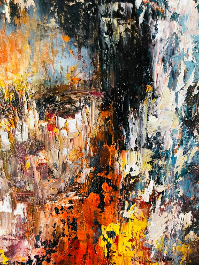 Original Abstract People Painting by Konrad Biro