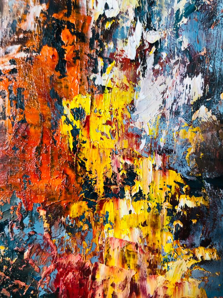 Original Abstract People Painting by Konrad Biro